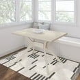 thumbnail image 1 of Plank+Beam 48" Verso Rectangular Dining Table for 6, Solid Wood Cross Leg Kitchen Table, White Sand, 1 of 10