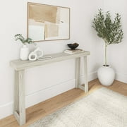 Plank+Beam Solid Wood 56" Console Table, Classic Entryway Table, Narrow Foyer Table