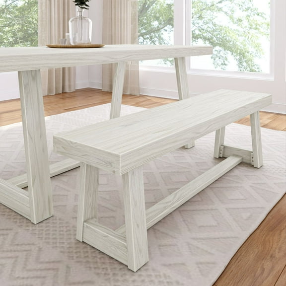 Plank Beam  60" Classic Solid Wood Dining Bench, Bench for Dining Table