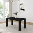 thumbnail image 1 of Plank+Beam 60" Modern Dining Table for 4, Solid Wood Rectangular Kitchen Table, Black Wirebrush, 1 of 9