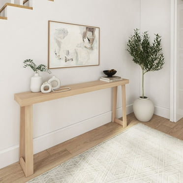 Plank+Beam Solid Wood 66" Console Table, Classic Entryway Table, Narrow Foyer Table