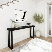 Plank+Beam Solid Wood 66 Console Table, Classic Entryway Table, Narrow Foyer Table