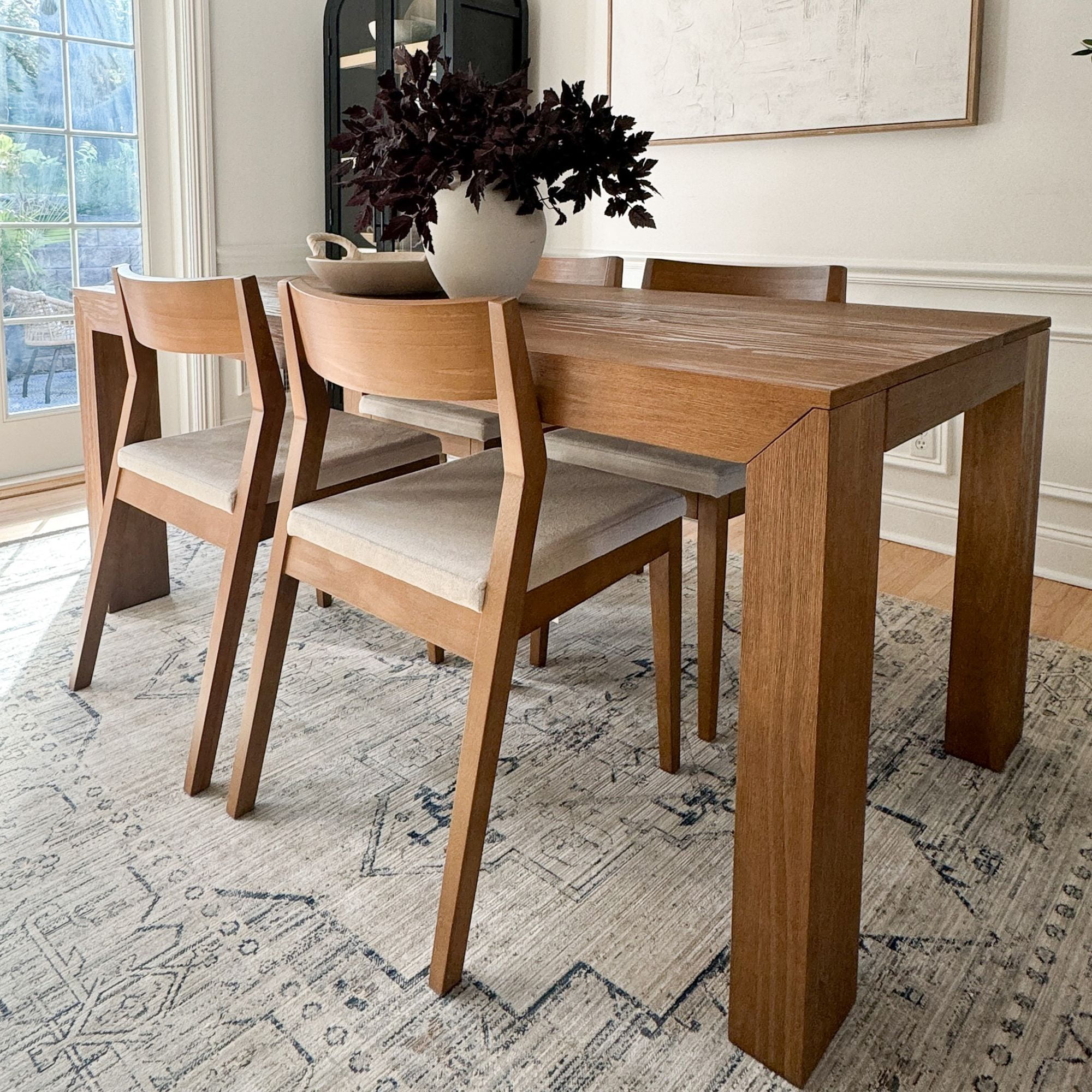 Pecan Wirebrush 72" Solid Wood Rectangular Dining Table