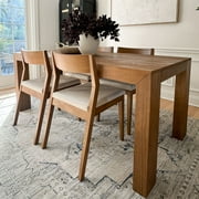 Plank+Beam 72 Modern Dining Table for 6, Solid Wood Rectangular Dining Table for Kitchen/Dining Room, Pecan Wirebrush