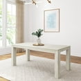 thumbnail image 1 of Plank+Beam 72" Modern Dining Table for 6, Solid Wood Rectangular Dining Table for Kitchen/Dining Room, White Wirebrush, 1 of 13