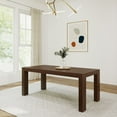 thumbnail image 1 of Plank+Beam 72" Modern Dining Table for 6, Solid Wood Rectangular Dining Table for Kitchen/Dining Room, Walnut Wirebrush, 1 of 13