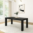 Plank+Beam 72 Inch Wooden Rectangular Dining Table, Solid Wood, Black ...