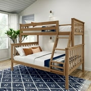 Plank+Beam Solid Wood Twin over Full Bunk Bed, No Box Spring Needed