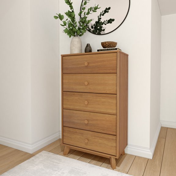 Plank+Beam Classic 5-Drawer Dresser, Pecan