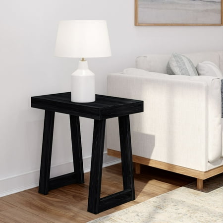 Plank+Beam Solid Wood Classic Rectangular Side Table, 25" Sofa Table for Living Room, End Table