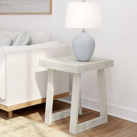 Plank+Beam Solid Wood Classic Square Side Table, 20" Sofa Table for Living Room, End Table