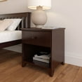thumbnail image 1 of Plank+Beam Solid Wood Nightstand with 1 Drawer for Bedroom, 1 of 10