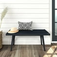 thumbnail image 1 of Plank+Beam Entryway Bench, Wooden End of Bed Bench for Bedroom, Hallway, Porch, 41.25”, Black, 1 of 5