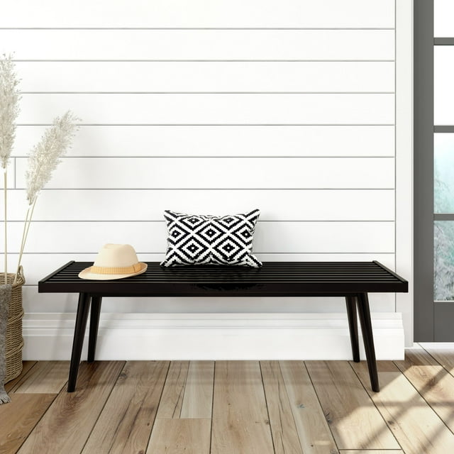 Plank+Beam Entryway Bench, Wooden End of Bed Bench for Bedroom, Hallway