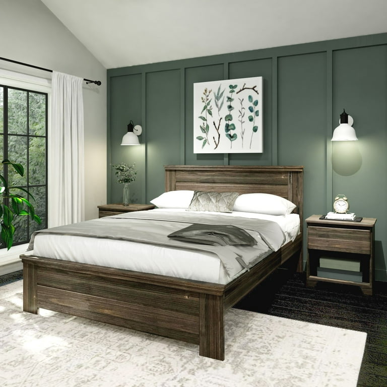 Solid panel platform bed outlet