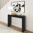 thumbnail image 1 of Plank+Beam 46" Solid Wood Console Table, Conture Rounded Edge Sofa Table, Narrow Entryway Table, Console Tables for Entryway, Black, 1 of 9