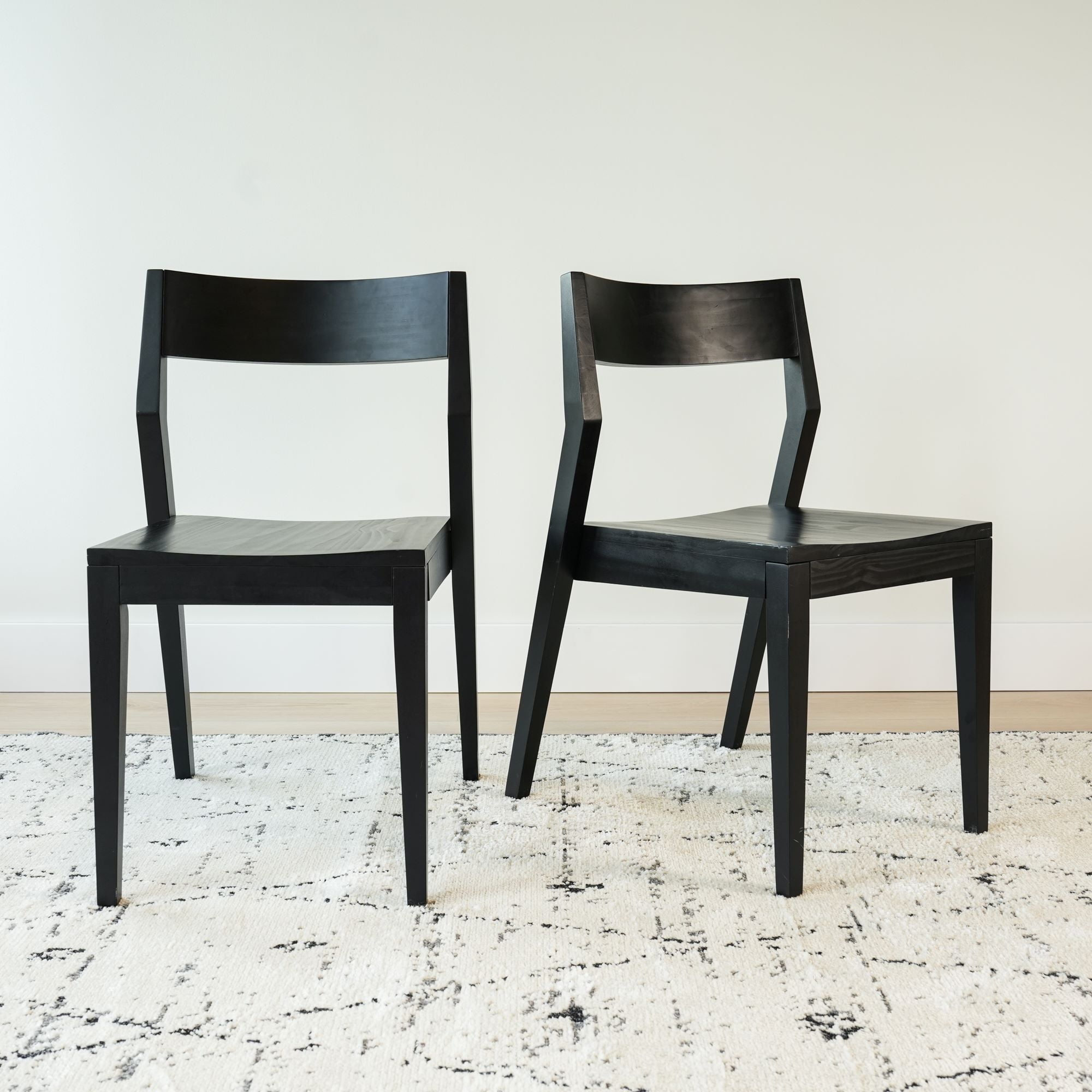 Plank+Beam Modern Dining Chair Set, Solid Wood, Kitchen/Office/Living ...