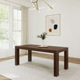 thumbnail image 1 of Plank+Beam Modern Dining Table, Solid Wood Rectangular Kitchen Table for Kitchen/Dining Room, 72", Walnut Wirebrush, 1 of 7