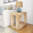 thumbnail image 1 of Plank+Beam Modern for Living Room with Storage Solid Wood Rectangular End Table, 25", Blonde, 1 of 8