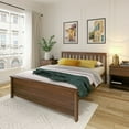 thumbnail image 1 of Plank+Beam Queen Bed Frame with Slatted Headboard, Classic Solid Wood Adults Platform Bed, 1 of 5