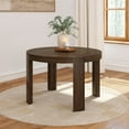 thumbnail image 1 of Plank+Beam Round Dining Table, 47" Solid Wood Modern Kitchen Table, Round Table for 4, Walnut, 1 of 8
