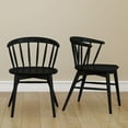 thumbnail image 1 of Plank+Beam Set of 2 Dining Chairs, Solid Wood Kitchen Chair, Black, 1 of 8