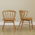 thumbnail image 1 of Plank+Beam Set of 2 Dining Chairs, Solid Wood Kitchen Chair, Pecan, 1 of 9