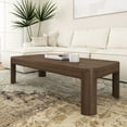 thumbnail image 1 of Plank+Beam Solid Wood 54" Modern Rectangular Coffee Table, Coffee Table for Living Room, Walnut, 1 of 8