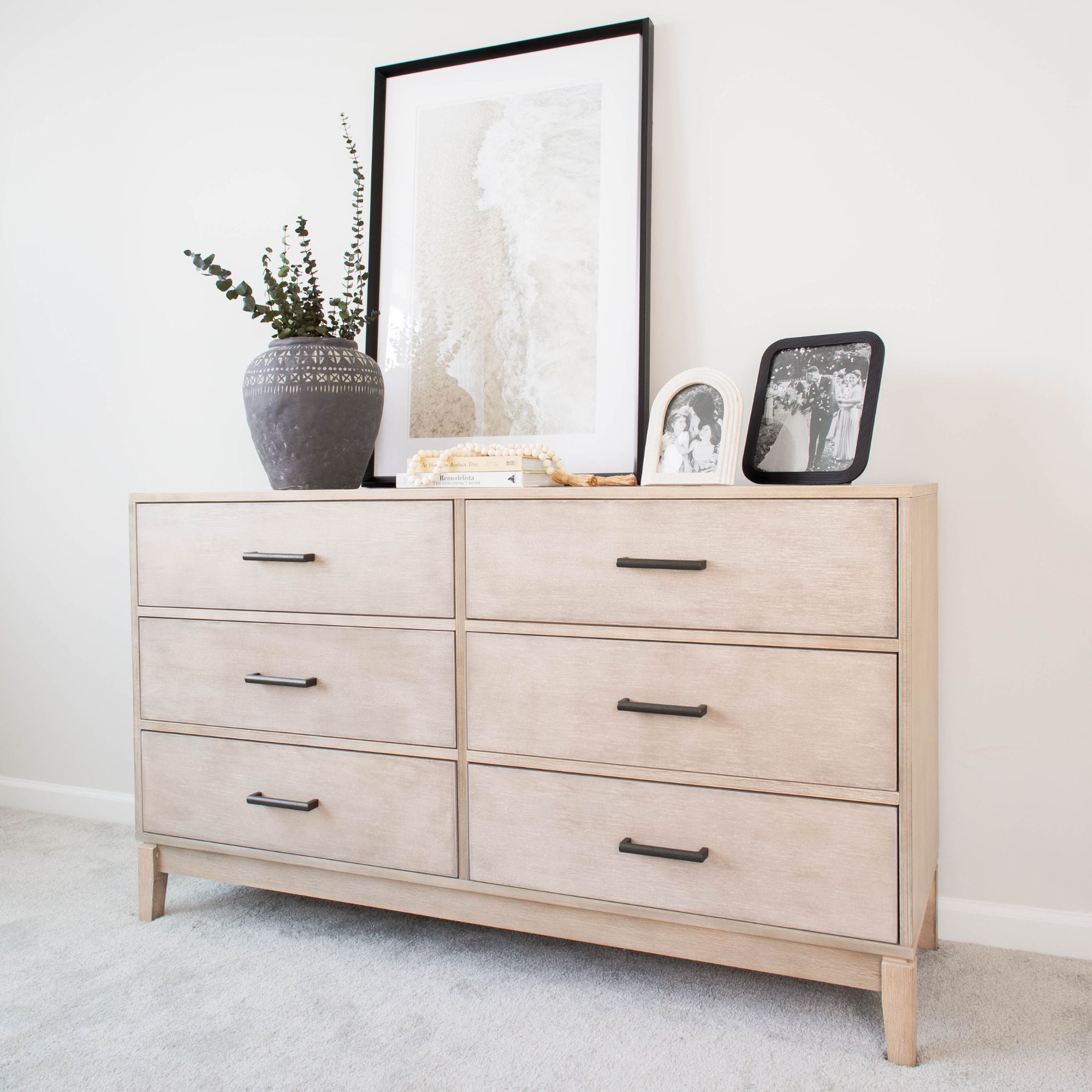 Plank+Beam Solid Wood 6 Drawer Dresser, Contempo Chest of Storage