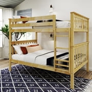 Plank+Beam Solid Wood Classic Full over Full Bunk Bed Bed, Natural