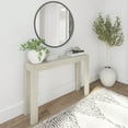 Plank+Beam Solid Wood Console Table, Natural Narrow Entry Sofa, Behind