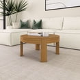 thumbnail image 1 of Plank+Beam Solid Wood Contour Round Coffee Table, 30" Coffee Table, Coffee Tables for Living Room, Modern Center Table for Small Spaces, Pecan, 1 of 9