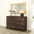 thumbnail image 1 of Plank+Beam Solid Wood Farmhouse 6 Drawer Dresser, Barnwood Brown, 1 of 10
