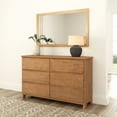 thumbnail image 1 of Plank+Beam Solid Wood Farmhouse 6 Drawer Dresser, Pecan Wirebrush, 1 of 10