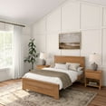 thumbnail image 1 of Plank+Beam Solid Wood Farmhouse Full Bed with Panel Headboard, Pecan, 1 of 7