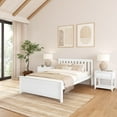 thumbnail image 1 of Plank+Beam Classic Solid Wood Full Size Bed Frame with Headboard for Adults, 1 of 9