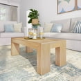 thumbnail image 1 of Plank+Beam Solid Wood 40" Modern Coffee Table, Rectangular Center Table for Living Room, 1 of 10