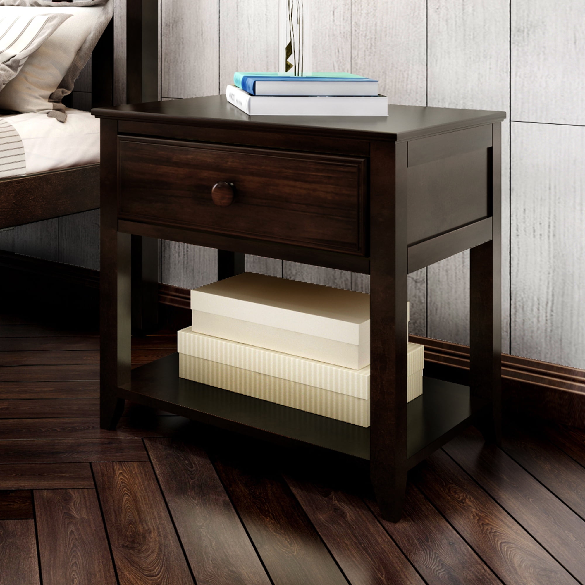 Free Shipping! Plank+Beam Solid Wood Nightstand with Storage Drawer and ...