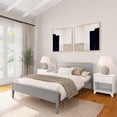 thumbnail image 1 of Plank+Beam Solid Wood Queen Bed Frame with Headboard, Modern Platform Bed for Adults, 1 of 7