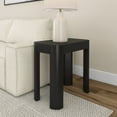 thumbnail image 1 of Plank+Beam Solid Wood Side Table, Modern Rounded Edge Slim Side Table for Living Room, 25", Black, 1 of 8