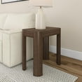 thumbnail image 1 of Plank+Beam Solid Wood Side Table, Modern Rounded Edge Slim Side Table for Living Room, 25", Walnut, 1 of 9
