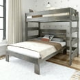 thumbnail image 1 of Plank+Beam Solid Wood Farmhouse Twin over Full L-Shaped Bunk Bed for Adults, Driftwood, 1 of 5
