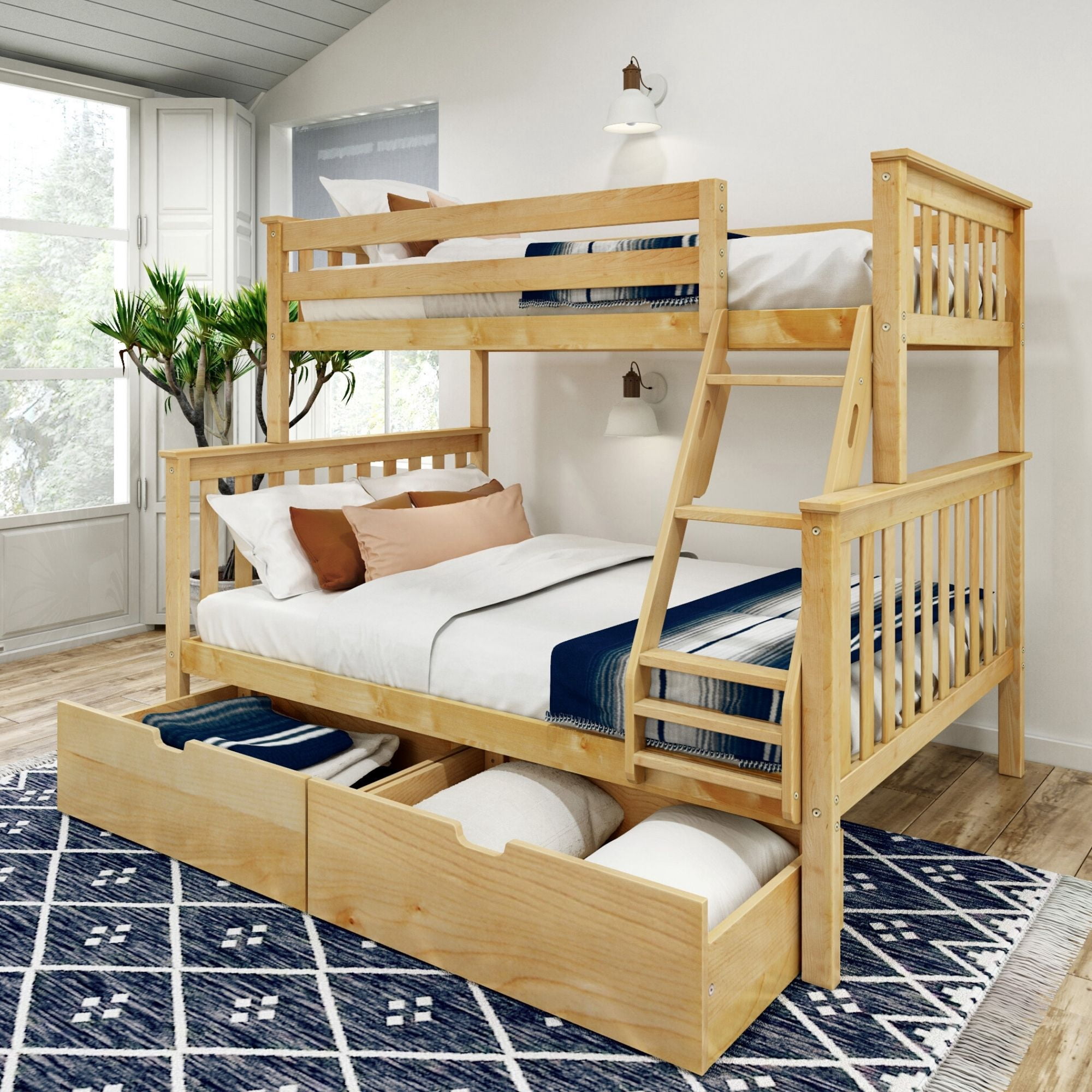Plank+Beam Solid Wood Bunk Bed - Thumbnail 2