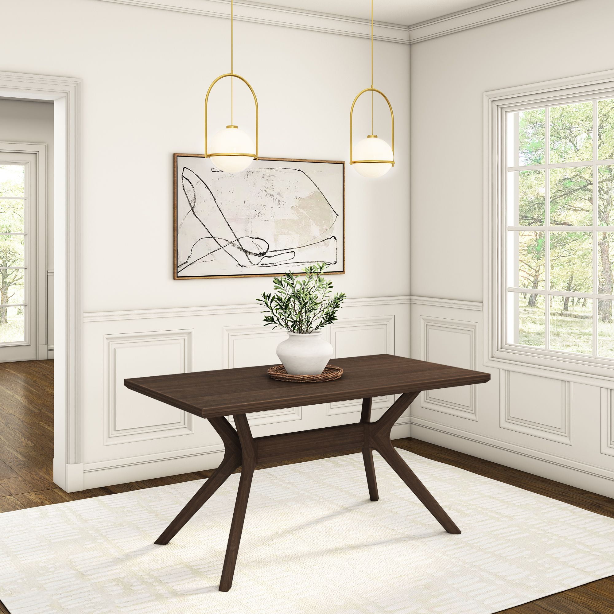 Plank+Beam Verso Rectangular Dining Table, 60" Solid Wood Kitchen ...