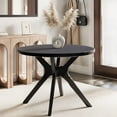 thumbnail image 1 of Plank+Beam Verso Round Dining Table, 47" Solid Wood Kitchen & Dining Room Table, Black, 1 of 13