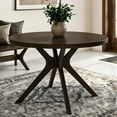 thumbnail image 1 of Plank+Beam Verso Round Dining Table, 47" Solid Wood Kitchen & Dining Room Table, Walnut, 1 of 14