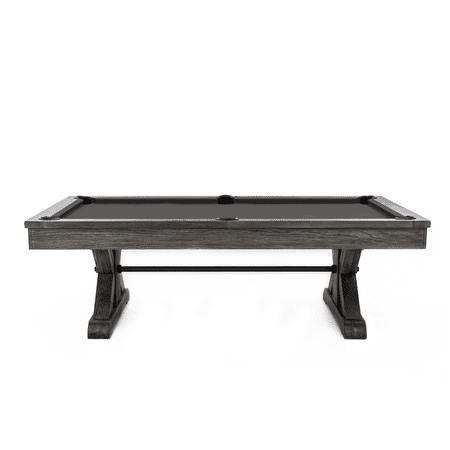 Plank & Hide Otis Billiard Pool Table, Weathered Gray, 8 ft