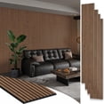 thumbnail image 1 of Plank & Hue 4Pcs 94.5"x12.6" Wood Soundproof Wall Panels Wood Slat Acoustic Panels, Classic Brown, 1 of 6