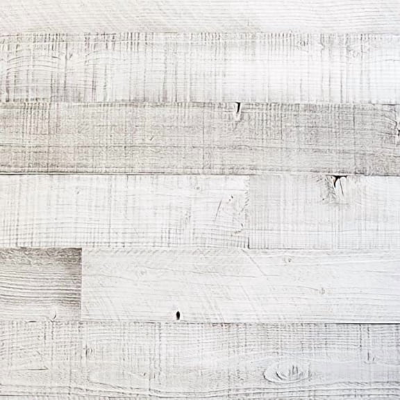 Plank and Mill - Reclaimed Barn Wood Wall Panels - Simple Peel and Stick Planks for Accent Walls, Kitchens, and Other Projects - 10 Square Feet of 5" Wide: Whitewashed Barn Wood
