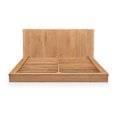 thumbnail image 1 of Plank Queen Bed Wood Natural, 1 of 7